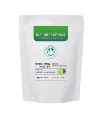 Embalagem da flor Super Lemon Haze CBD